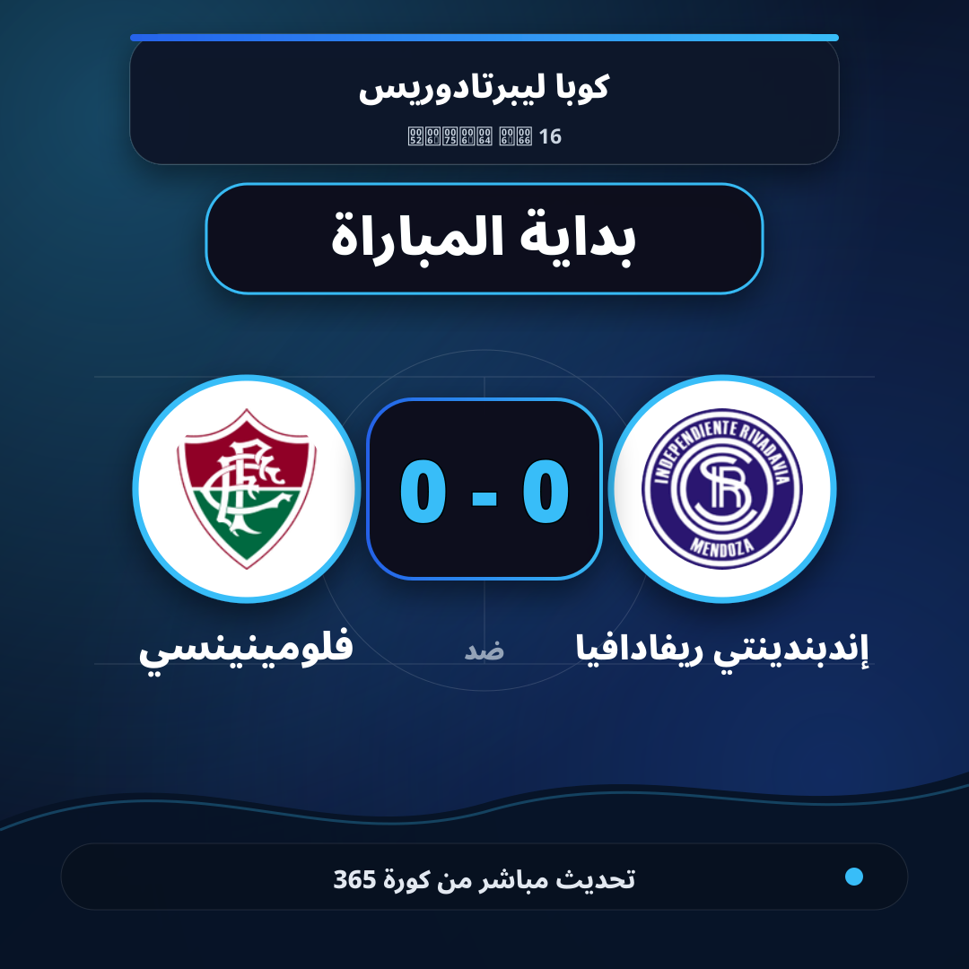بداية مباراة إندبندينتي ريفادافيا و فلومينينسي