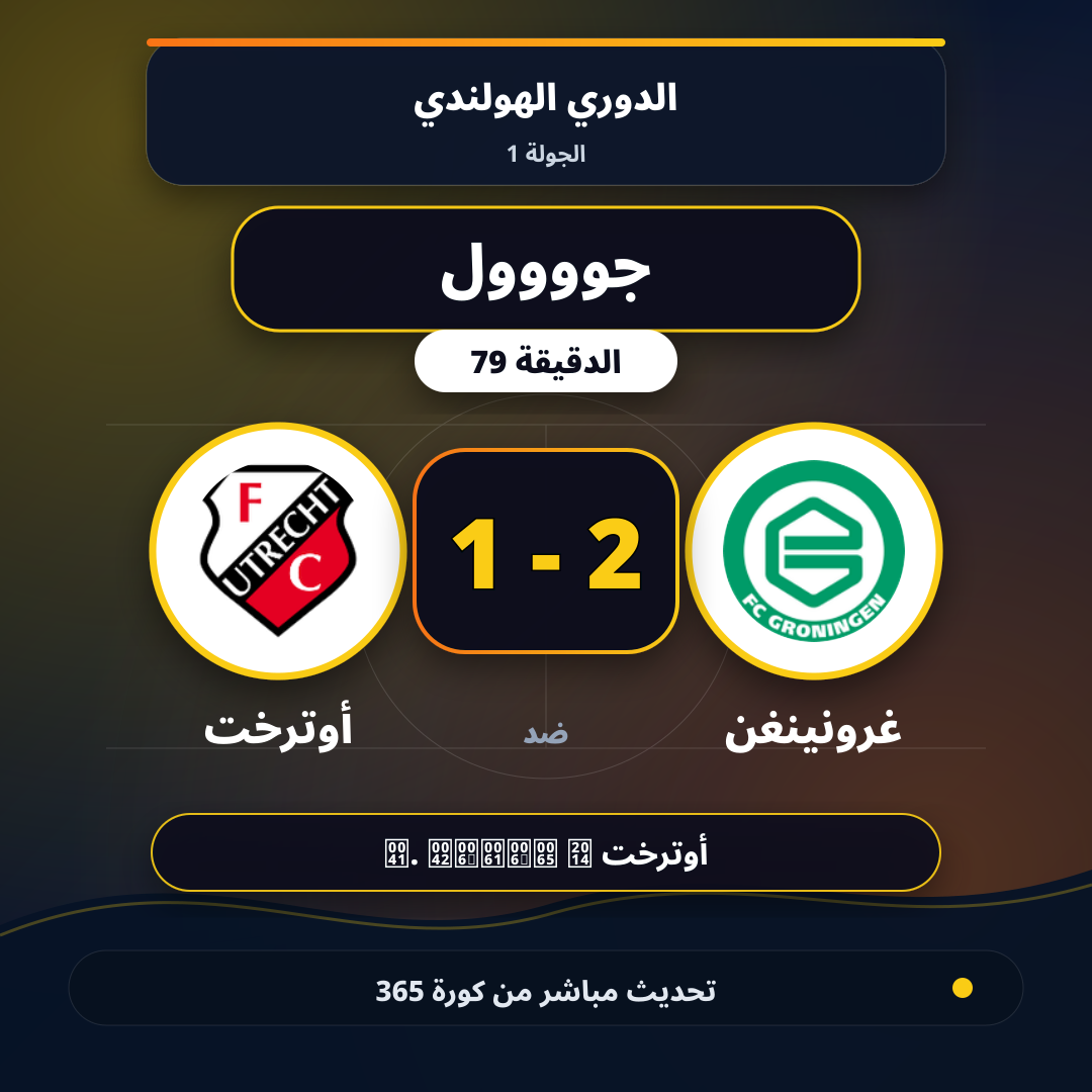 جوووول لـ غرونينغن في الدقيقة 79.. 2 - 1