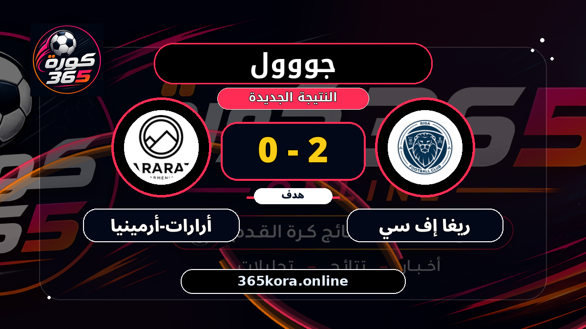 جووول لـ ريغا إف سي.. 2 - 0