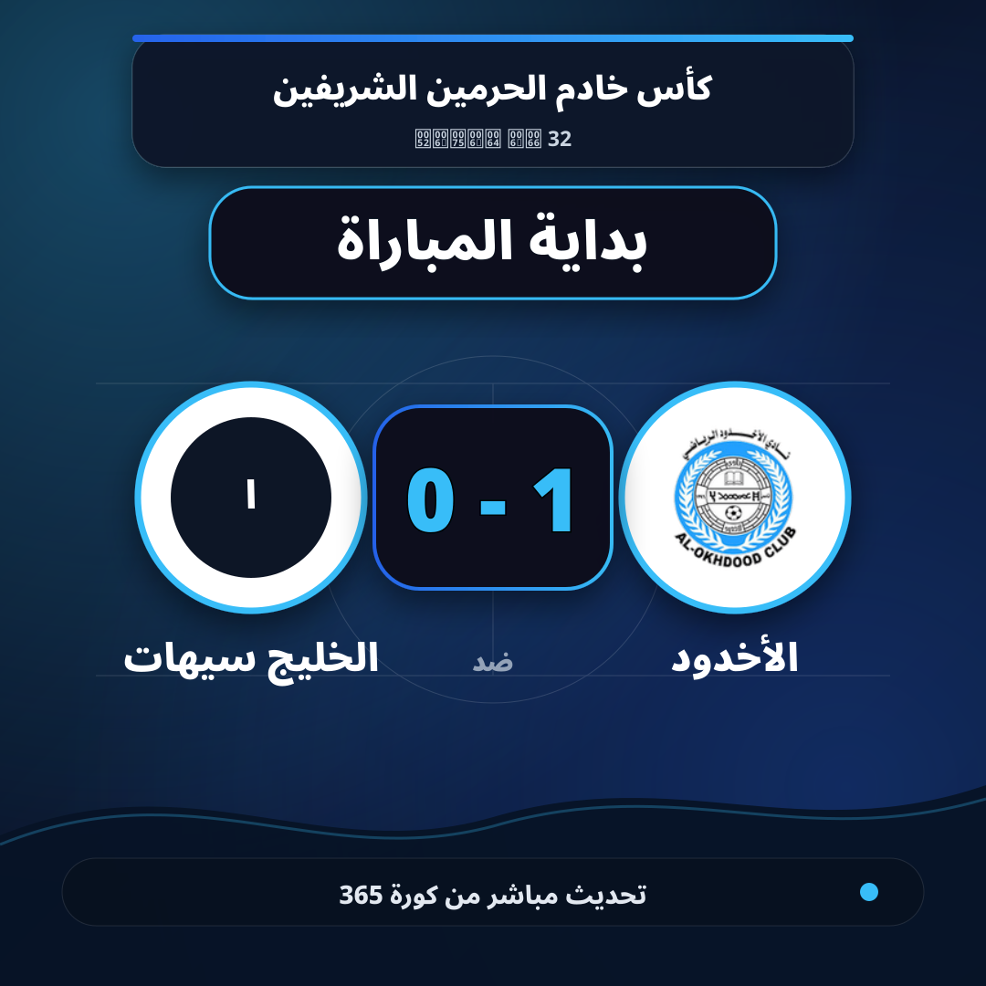 بداية مباراة الأخدود و الخليج سيهات