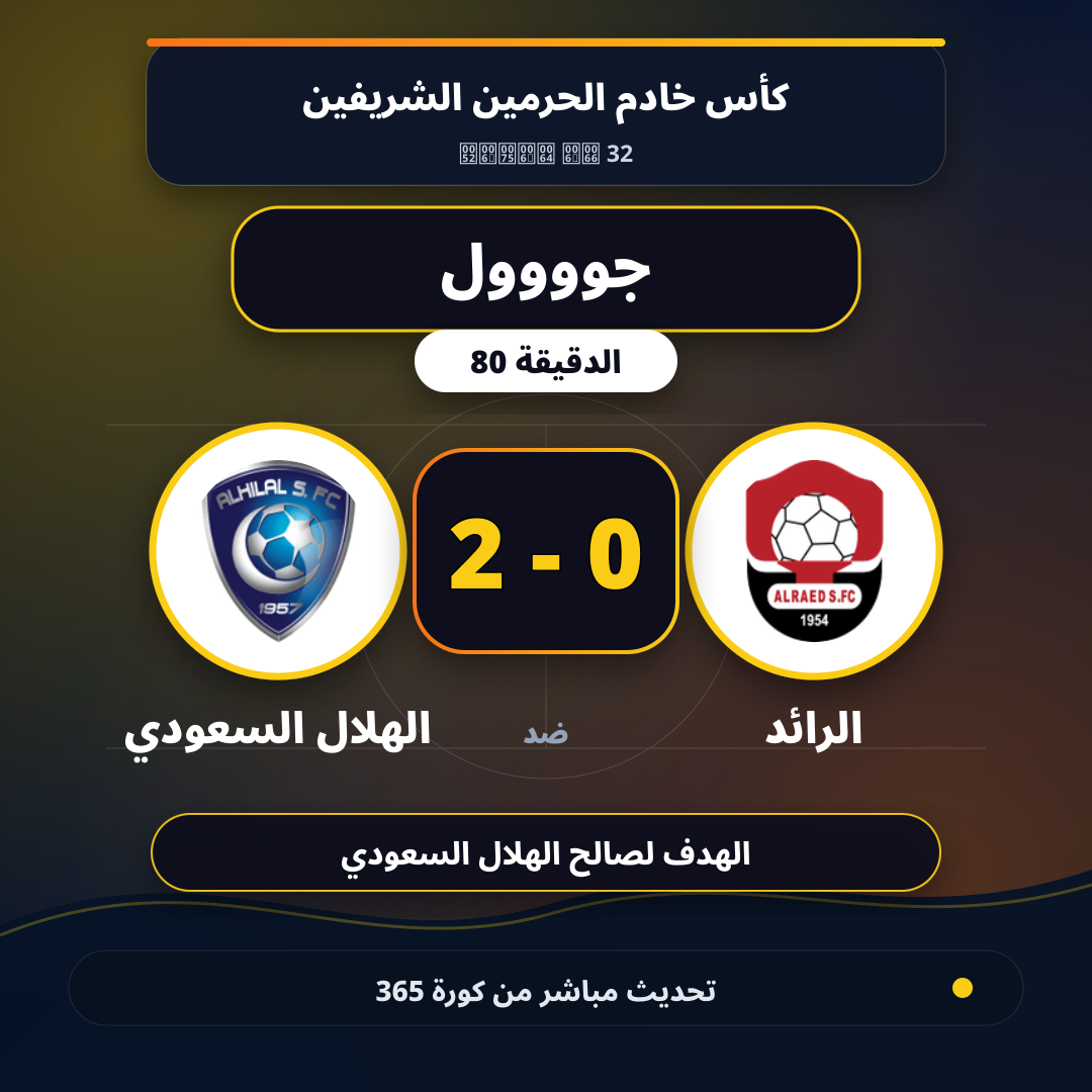 جوووول لـ الهلال السعودي في الدقيقة 80.. 0 - 2