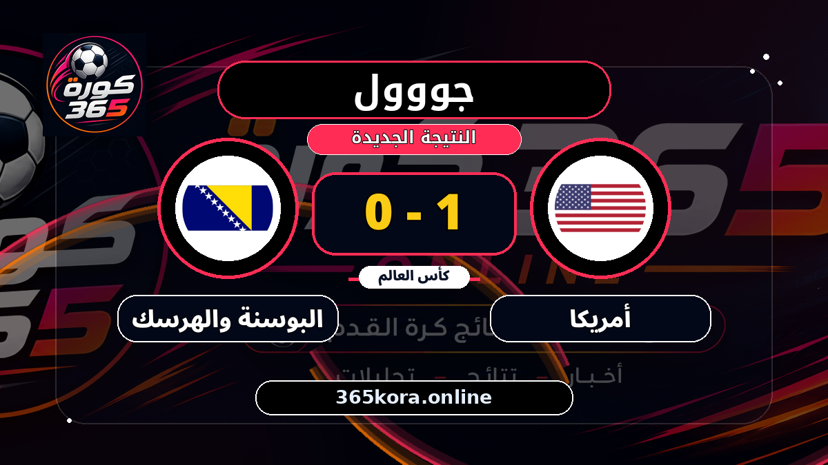 جووول لـ أمريكا.. 1 - 0