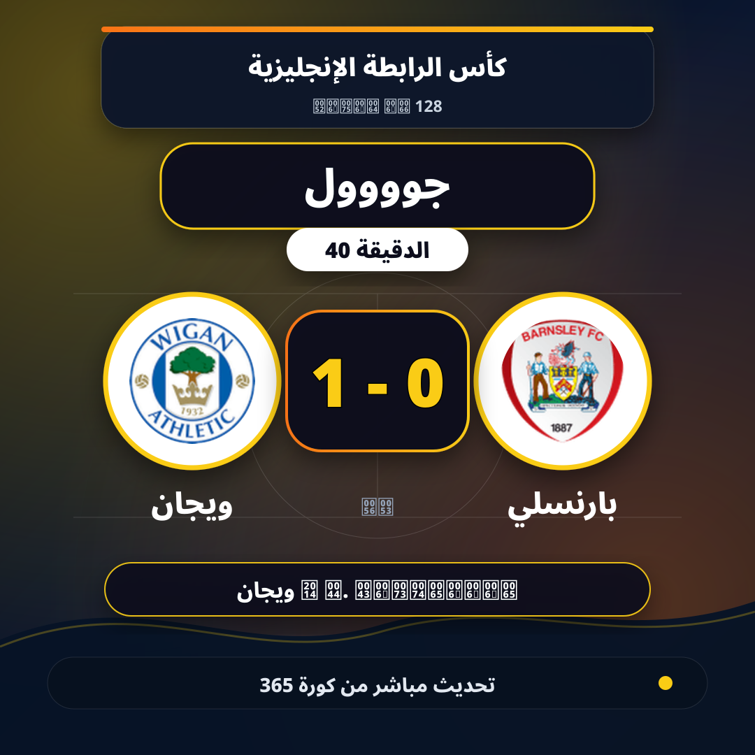 جوووول لـ ويجان في الدقيقة 40.. 0 - 1