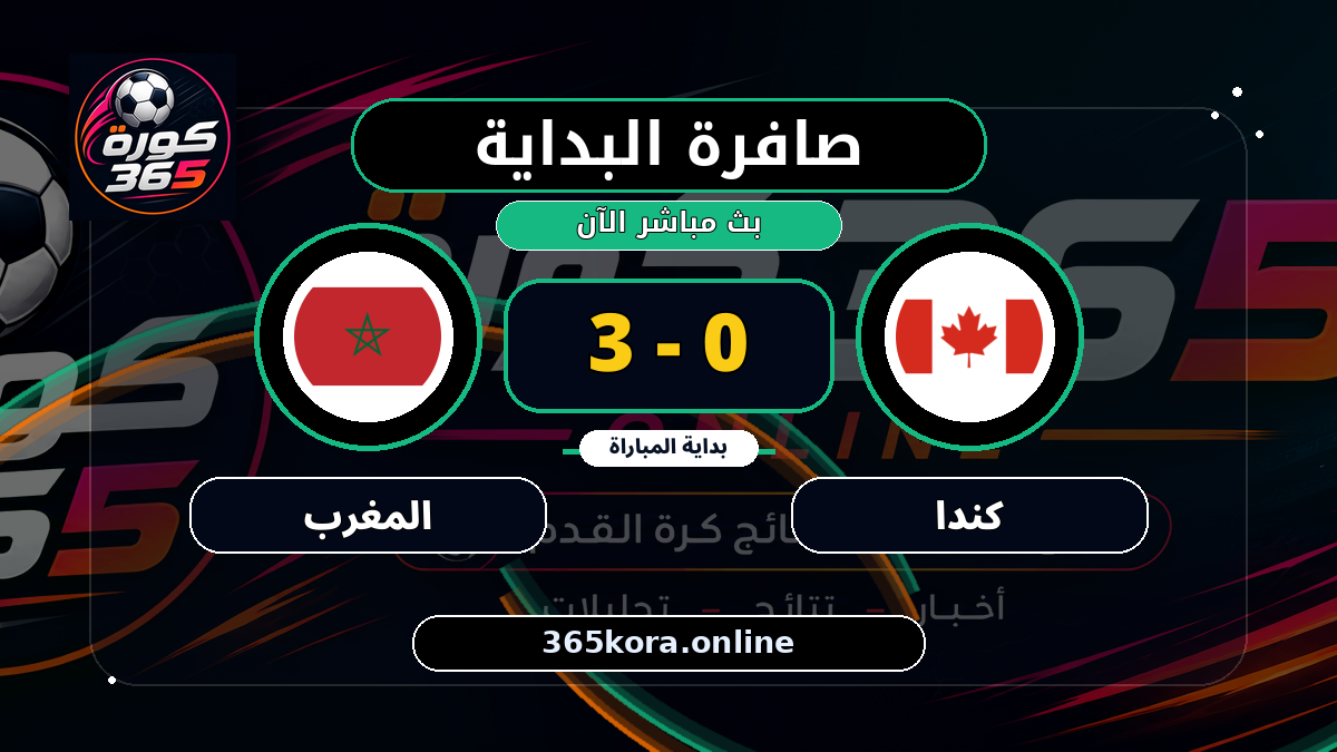 بداية مباراة كندا و المغرب