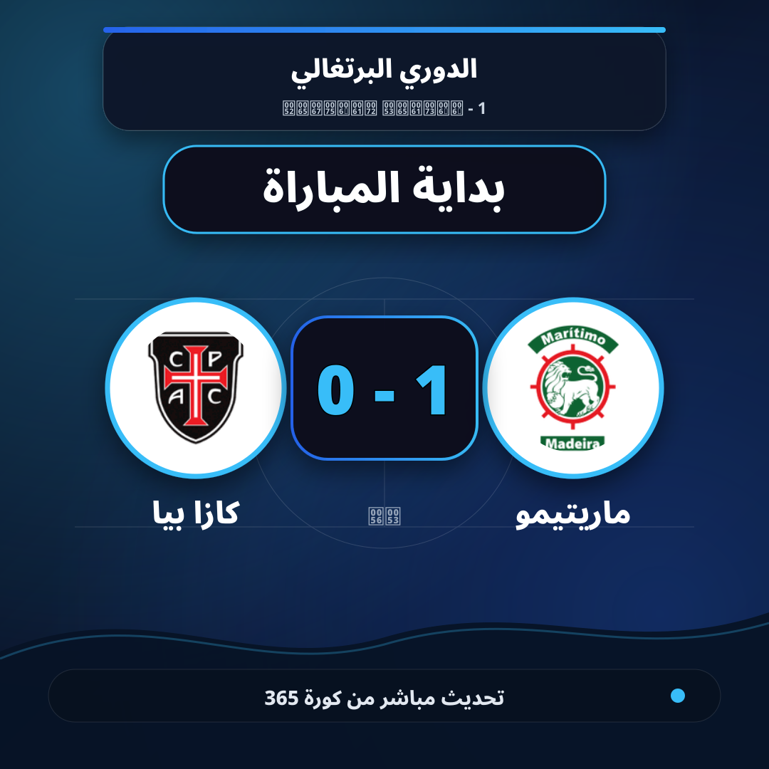 بداية مباراة ماريتيمو و كازا بيا