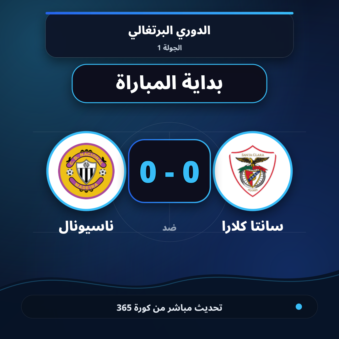 بداية مباراة سانتا كلارا و ناسيونال