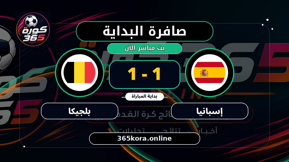 بداية مباراة إسبانيا و بلجيكا