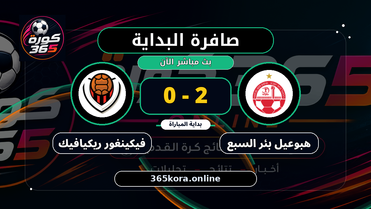 بداية مباراة هبوعيل بئر السبع و فيكينغور ريكيافيك