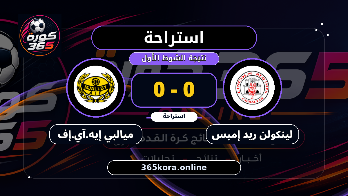 استراحة.. لينكولن ريد إمبس 0 - 0 ميالبي إيه.آي.إف