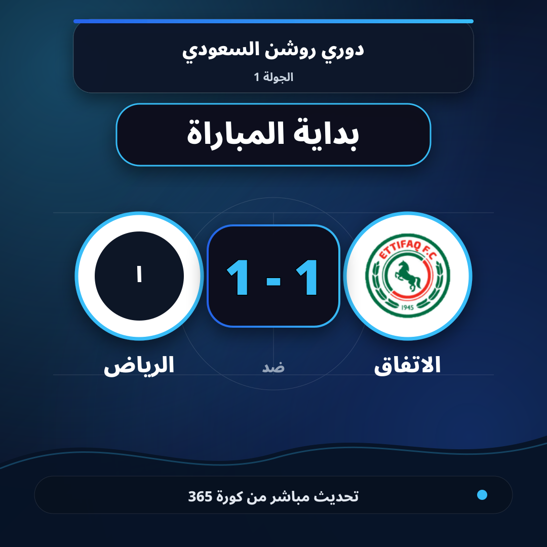 بداية مباراة الاتفاق و الرياض