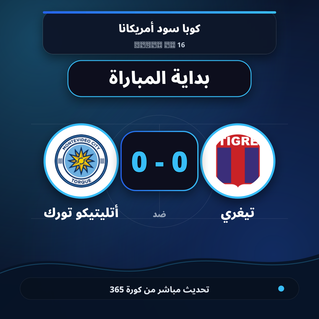 بداية مباراة تيغري و أتليتيكو تورك