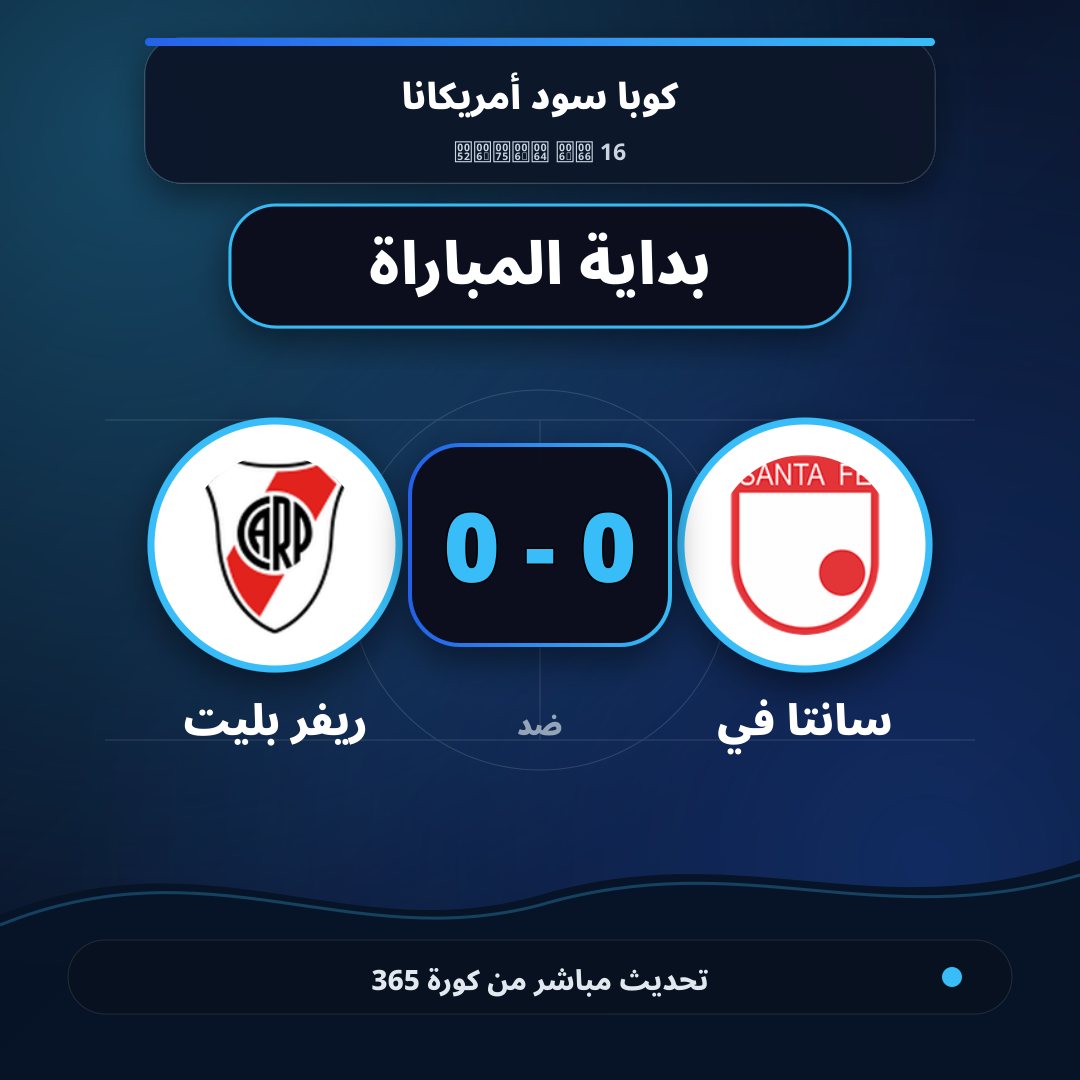 بداية مباراة سانتا في و ريفر بليت