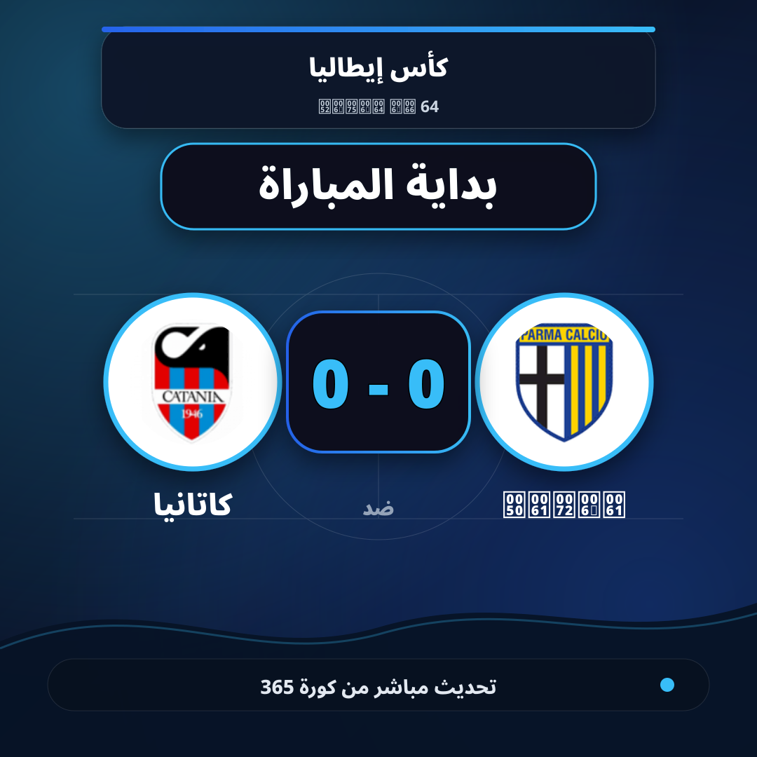 بداية مباراة Parma و كاتانيا