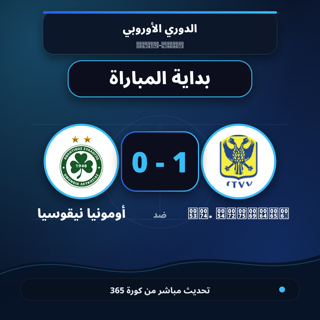 بداية مباراة St. Truiden و أومونيا نيقوسيا